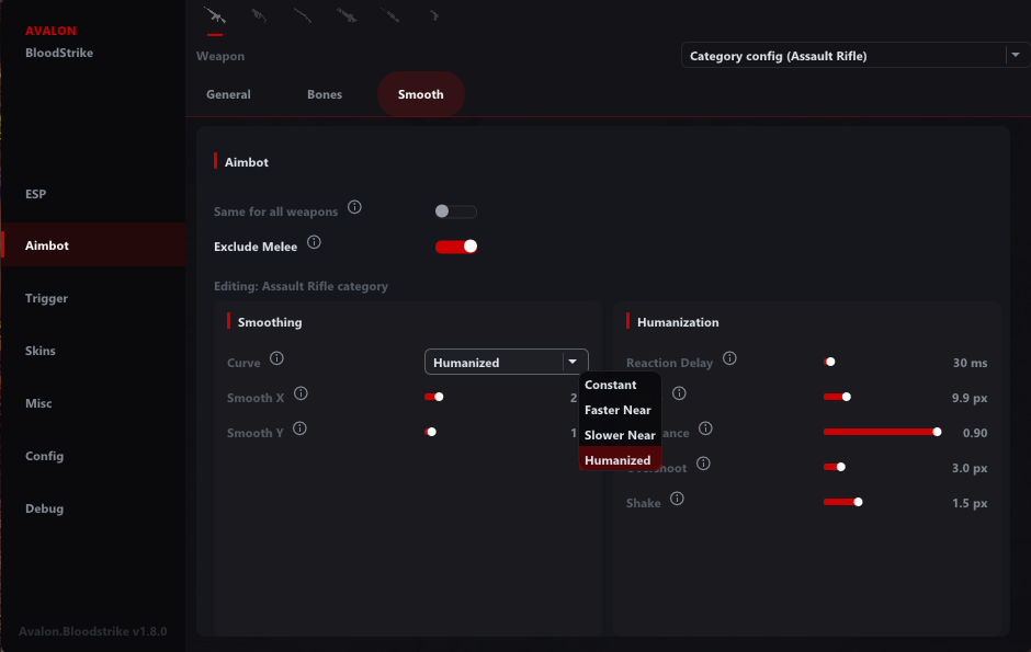Bloodstrike Memory Smoothing menu